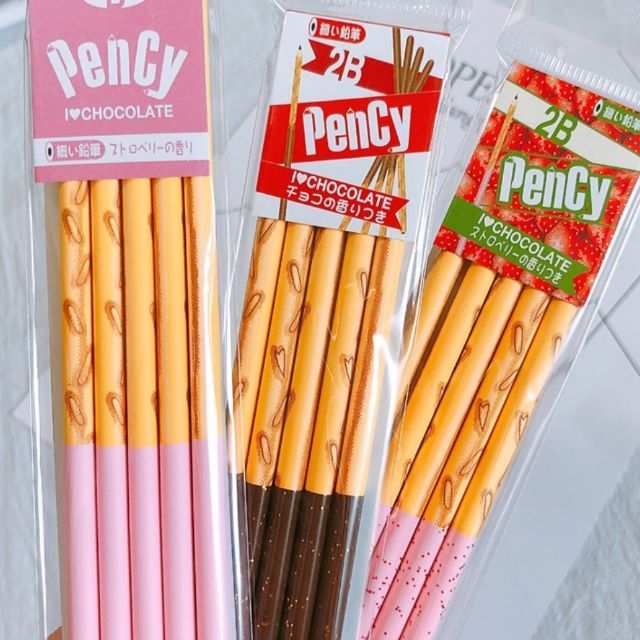 🐶波吉🐶現貨 |日本直送| 日本製Sakamoto Pency Pocky 巧克力棒造型 2B B鉛筆 5入