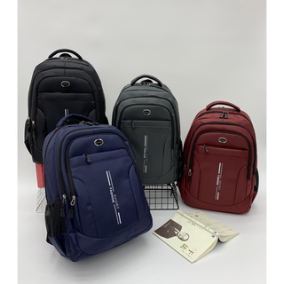 素色後背包大容量多層主袋可放14吋電腦防潑水尼龍布62090