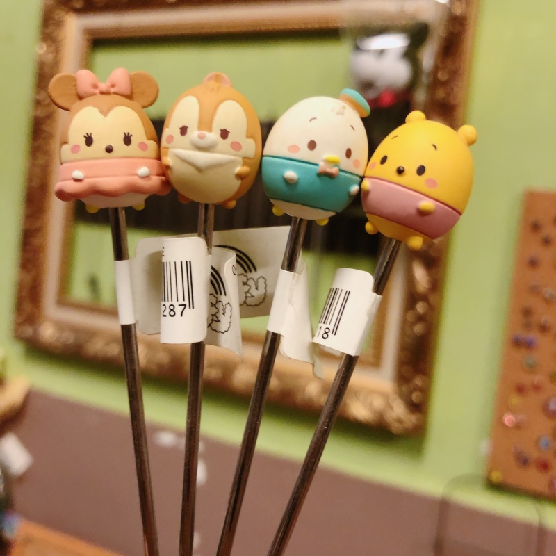 日本代購 東京迪士尼 米妮 奇奇蒂蒂 唐老鴨 維尼 湯匙 叉子 造型 餐具 環保餐具