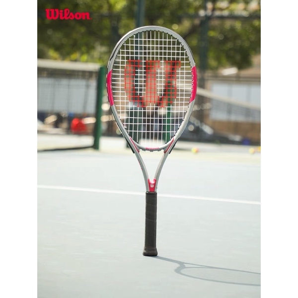 Wilson 初級網球拍 灰配桃紅色