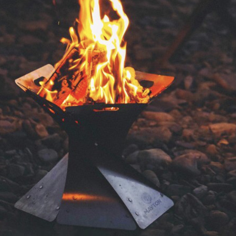 韓國折疊火爐 韓國red Wild 野營折疊火盆 露營火爐 折疊爐 火柴爐 烤爐 折疊烤肉爐 露營柴火爐 懷舊露營 蝦皮購物