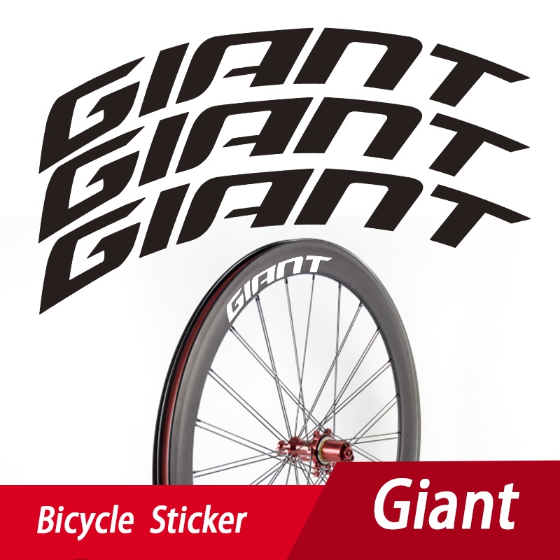 12 件標誌公路自行車碳纖維輪組貼紙 30/38/40/50/55/60/80/88 毫米品牌車輪貼花適用於Giant