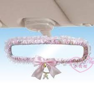 ♥小公主日本精品♥Hello Kitty雙子星浪漫蕾絲汽車後照鏡蝴蝶結珍珠吊飾三麗鷗收藏必備88919409