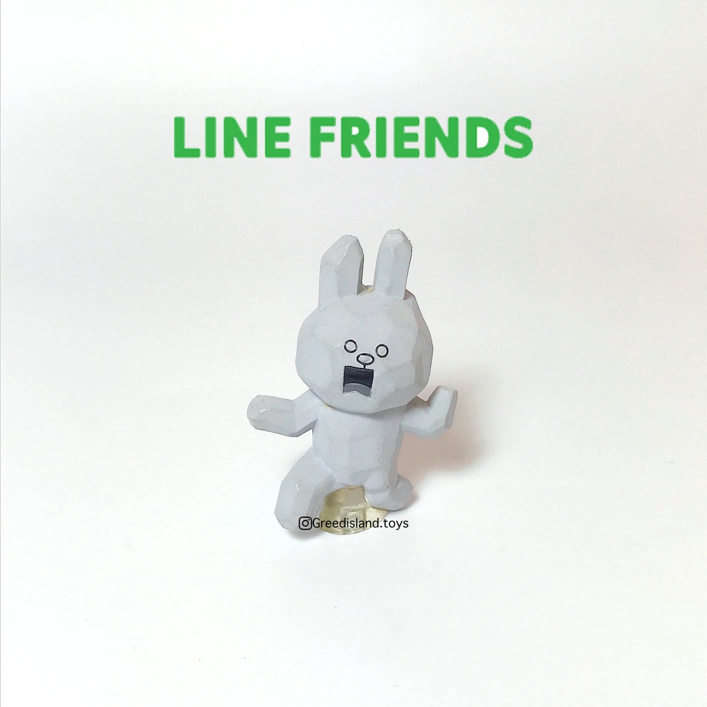 正版LINE FRIENDS 石化 兔兔 公仔 貼圖  盒玩 熊大