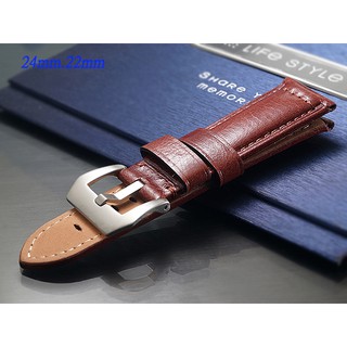 【時間探索】Time Discovery Panerai 沛納海 代用 油蠟皮高階錶帶 ( 24mm.22mm)