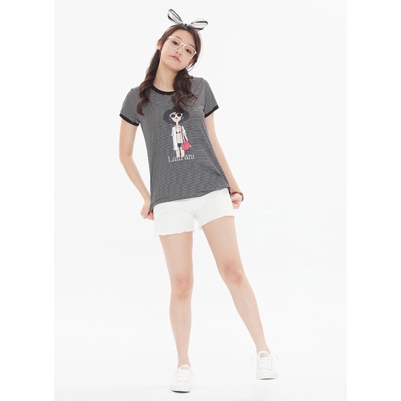 🦄GOES CLUB 女款⚡️ 2022(春夏）韓版時尚條紋可愛圖文個性T恤（ 條紋 ）-1色F❤️特價NT$1580