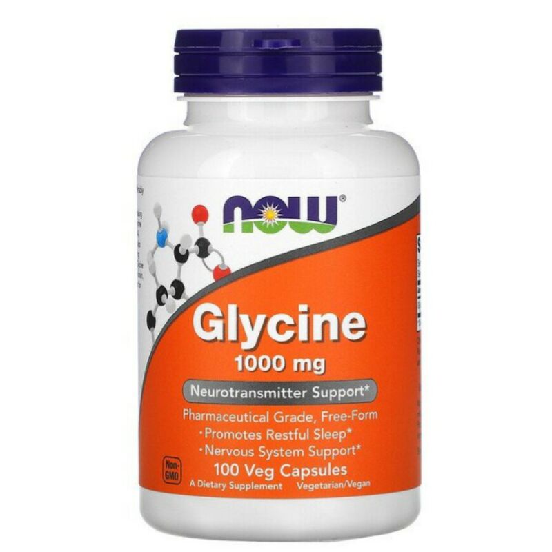 《 現貨 》NOW Glycine 甘氨酸，1000 毫克，100 粒素食膠囊
