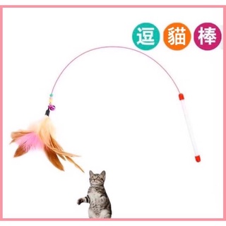 【喵喵汪汪】臺灣現貨 24H 羽毛鋼絲 逗貓棒 貓咪玩具 貓草 貓玩具 貓咪用品 寵物玩具 貓草棒 逗貓 貓 玩具
