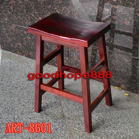 Goodhope松河-ART-8601-實木馬鞍高腳椅凳/吧椅(咖啡午茶高凳/早午餐吧椅/學生實驗高椅/小吃丼飯高椅)