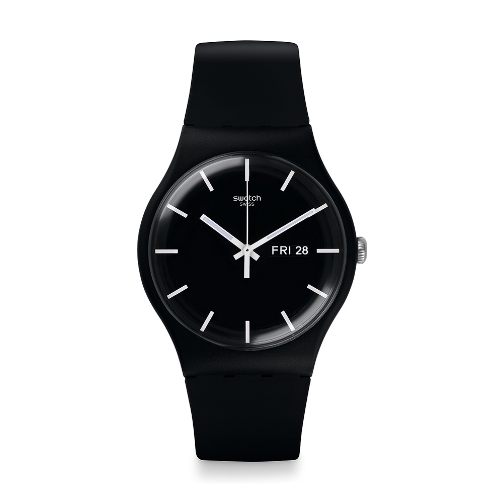 【SWATCH】New Gent 原創 手錶 MONO BLACK AGAIN (41mm) 瑞士錶 SO29B704