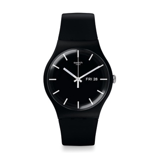 Swatch MONO BLACK AGAIN 經典手錶/瑞士製造 SO29B704 (41mm)【官方旗艦店】