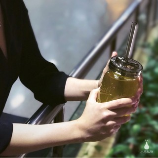 美國 Ball 梅森罐 16oz窄口 搖搖飲料杯 單入組 (附馬口鐵環蓋) Mason 密封罐
