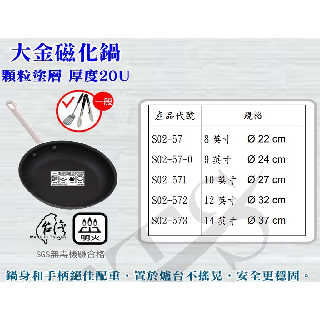 【全新】杜邦加強平底鍋 大金磁化不沾平底鍋 磁化平底鍋 磁化不沾平底鍋 營業用不沾平底鍋 可用鐵鏟 可用鐵刷 台灣製造