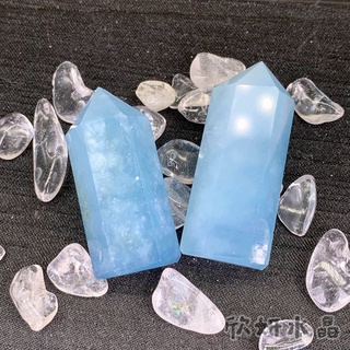 【欣小妞】海藍寶 水晶柱 水晶 海藍寶柱 海藍寶晶柱 海水藍寶 淨化 消磁 天然水晶 招財 開運