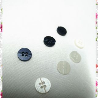 造型 襯衫釦 12MM 白色 深藍色 鈕釦 1.2cm