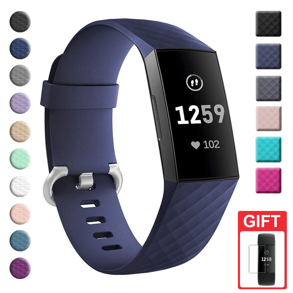 Fitbit Charge 4 錶帶 Charge 3 矽膠錶帶 charge3 運動錶帶 Charge4 替換錶帶