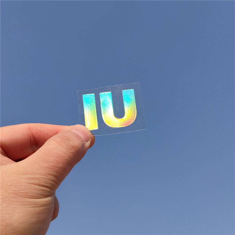 （IU精品）IU鐳射貼紙Lee Ji Eun幻彩手機貼紙筆記本冰柜貼U愛娜Uaena
