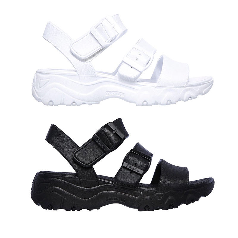 (女)【斯克威爾SKECHERS】CALI GEAR: D'LITES 2.0 涼拖鞋 -黑 / 白 111061BBK