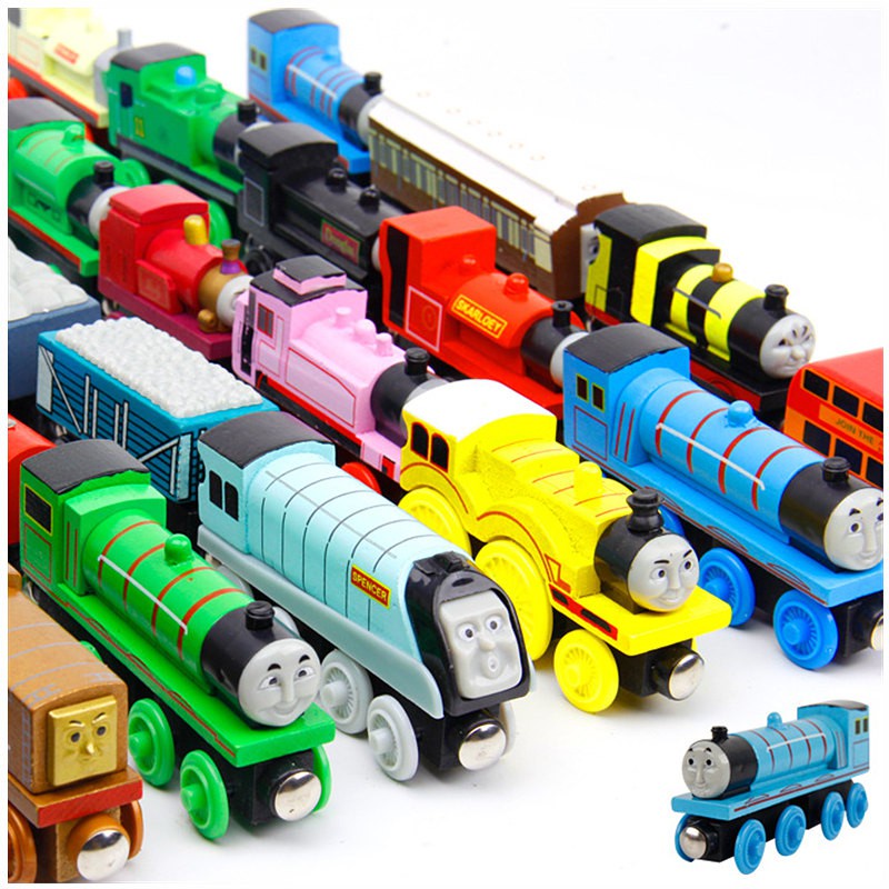 【現貨 免運🚀】現貨 木質 木製小火車 Thomas小火車與朋友 湯瑪斯 磁鐵火車 小火車 車頭 車廂 滑行玩具