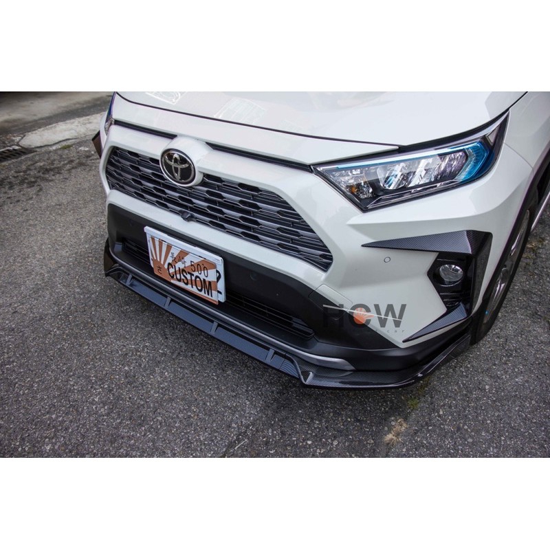 現貨 rav4 五代 專用前定風翼 前鏟 rav4 5代 豐田 Toyota 定風翼 下巴 rav4改裝 碳纖維紋 水轉