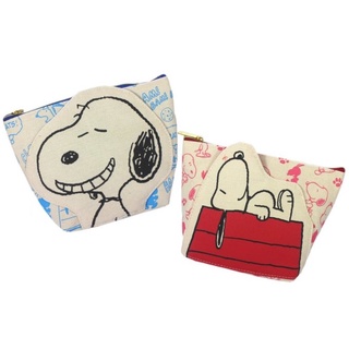 臺灣現貨 史努比Snoopy㊣正版授權造型印花拉鍊式帆布萬用包 化妝包 卡通漫畫 筆袋 鉛筆袋 收納包袋 史奴比 鉛筆盒