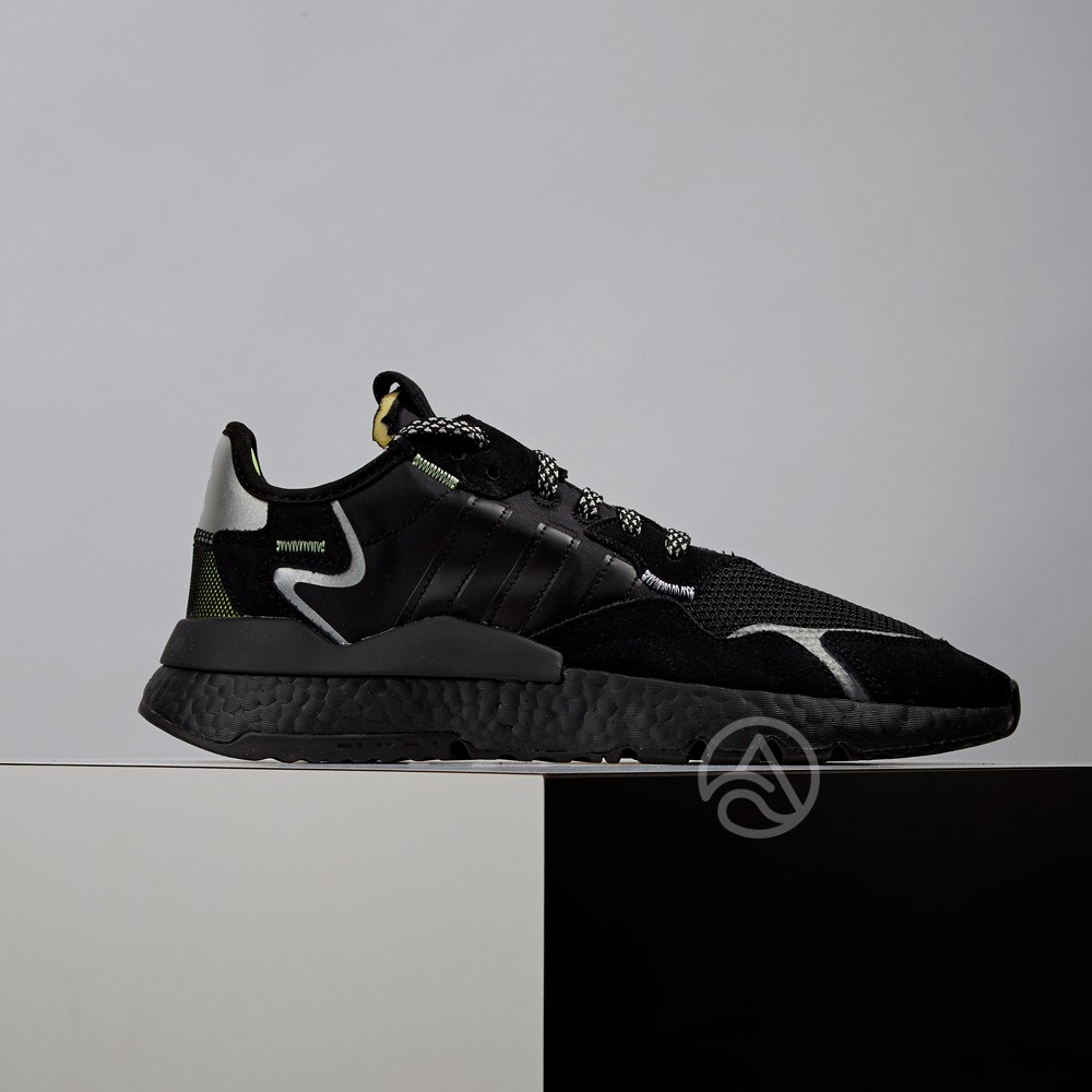 Adidas Originals Nite Jogger 男鞋 黑銀 休閒 反光 3M 復古 慢跑鞋 EE5884