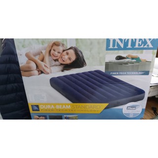 【INTEX】經典雙人(新款FIBER TECH)充氣床墊-寬137cm 15010041(64758)