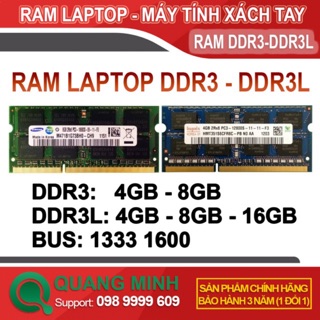 Ddr3l 筆記本電腦內存 (PC3L) 8GB、16GB 總線 1600 (Hynix / MT、三星) 像新的一樣去