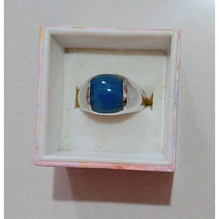戒指 男戒指 女戒指 藍色 瑪瑙造型 寶石造型 飾品 配件 寶藍