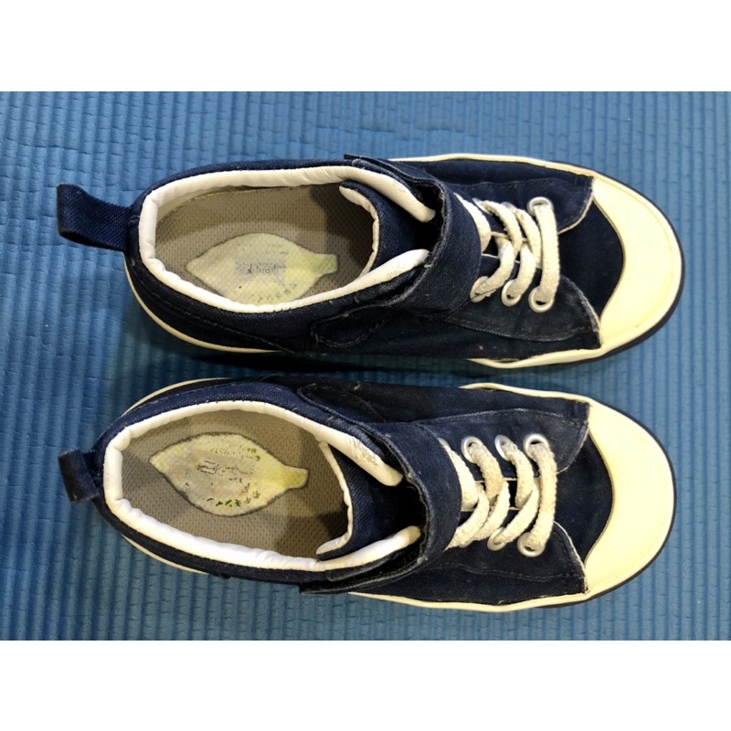二手隨便賣 Moonstar 日本製 帆布鞋 童鞋 18公分 海藍色