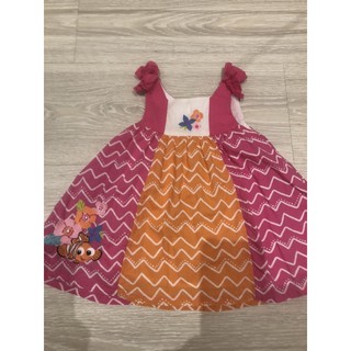 夏季二手童裝-Disney baby女童無袖繡花小洋裝6~9M 70～74cm