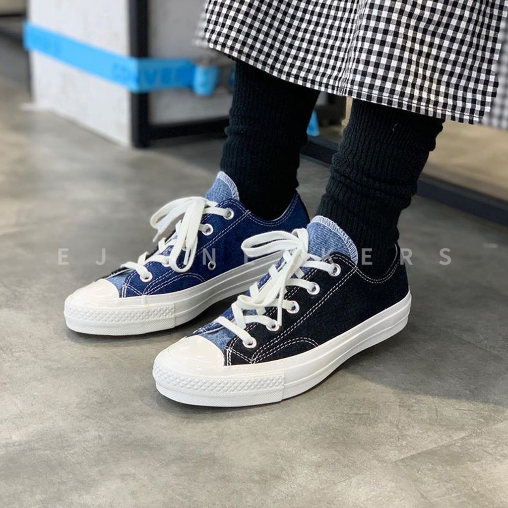 -EJ- 現貨 Converse 1970 Renew 牛仔 拼接 低筒 黑 丹寧 深藍 166286c 166287c