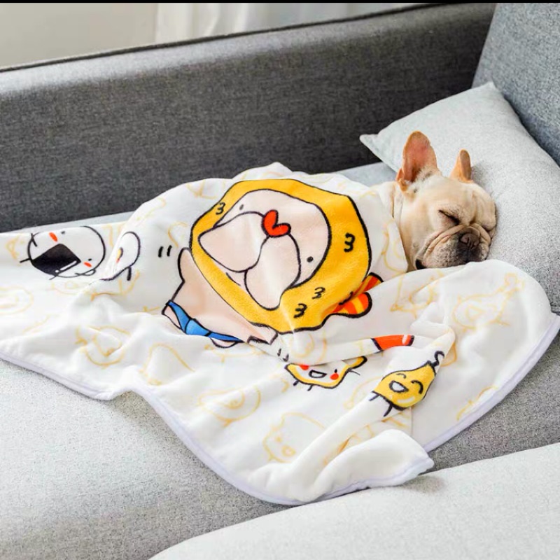 Q版法鬥嬰兒級親膚毛毯 深度睡眠毯 寵物毛毯