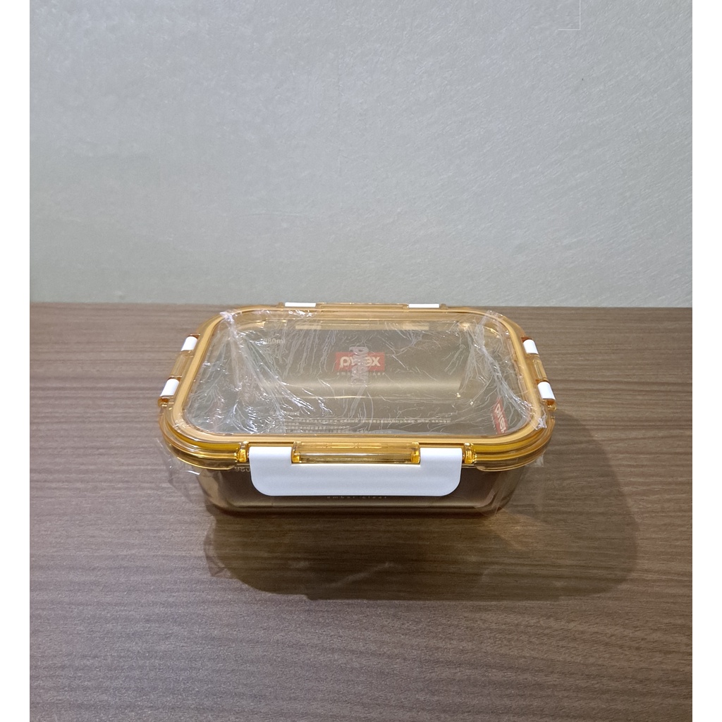 美國康寧 Pyrex 長方型 980ml 琥珀色 透明保鮮盒 微波+烤箱+洗碗機皆可用 通過SGS檢驗 耐熱玻璃 保鮮盒