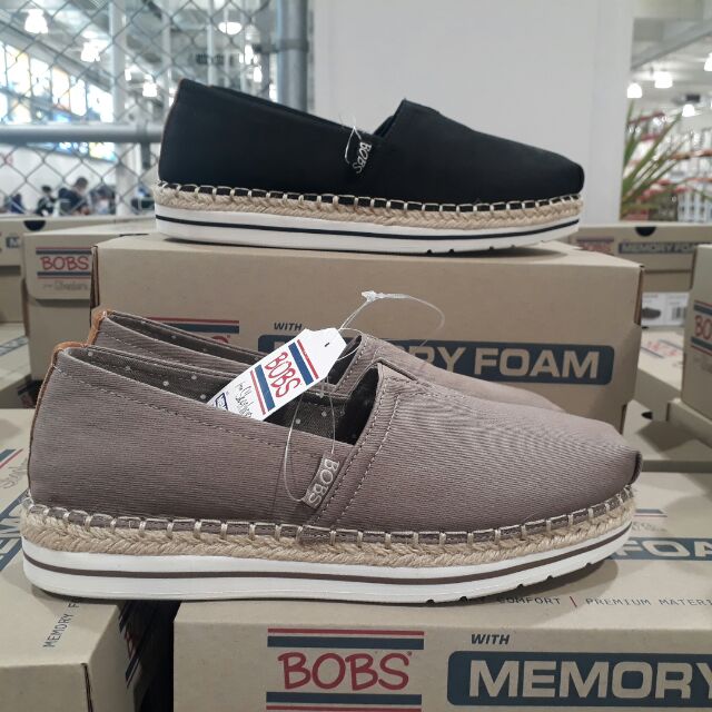 好市多全新正品 Skechers 女帆布厚底休閒鞋bobs 女休閒鞋女帆布鞋楔型鞋 Costco 好市多代購 蝦皮購物