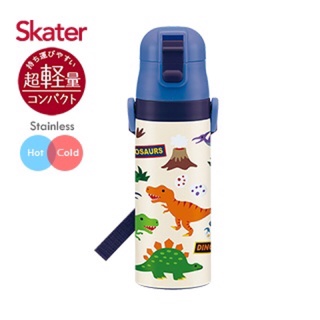 (公司貨附發票）日本SKater 不鏽鋼直飲保溫水壺（470ml)恐龍