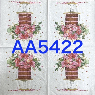 波弟彩繪拼貼/木器彩繪/蝶古巴特餐巾紙/AA5422美麗生日蛋糕