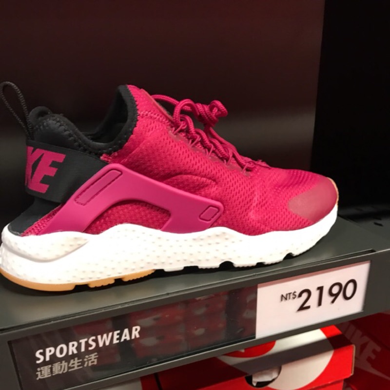 Nike WMNS Air Huaraches Run Ultra桃紅武士鞋極新（8號/25cm)