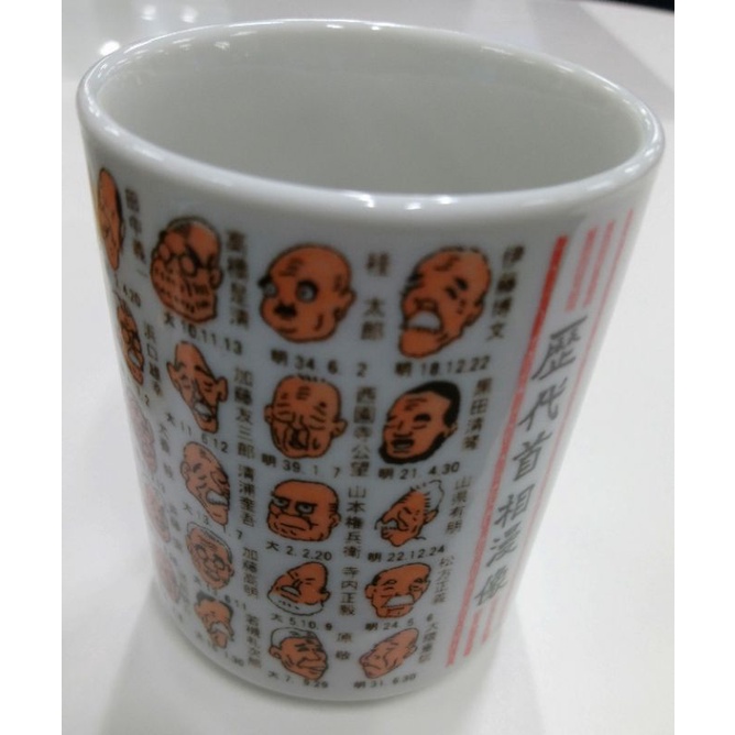 日本歷代總理大臣漫畫臉瓷杯茶杯湯吞