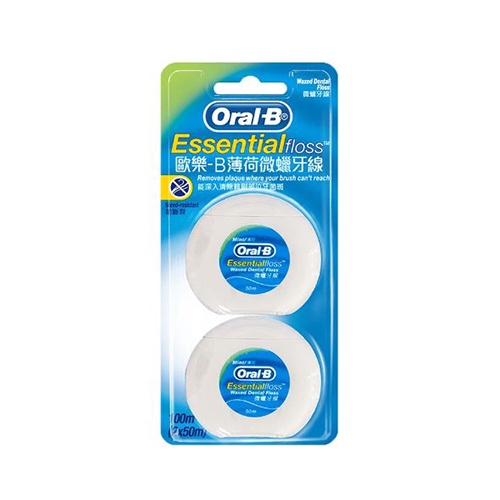 Oral-B 歐樂B ( 薄荷微蠟 / 無蠟 ) 牙線  50公尺 x 2入 / 組【久億藥局】