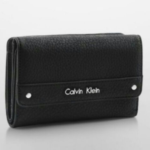 【Calvin Klein現貨】CK女士法國手拿包 全新多功能短皮夾零錢包 黑色皮夾 現款優惠中