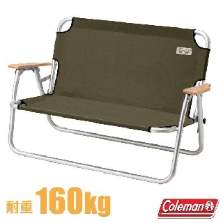 【美國 Coleman】雙人摺疊靠背長椅 耐160kg 折疊椅 折合椅 情人椅 長凳 沙發椅_CM-33807