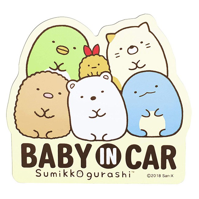 磁鐵 角落生物 sumikko gurashi Baby in car 車用 安全 告示 裝飾 正版日本進口授權