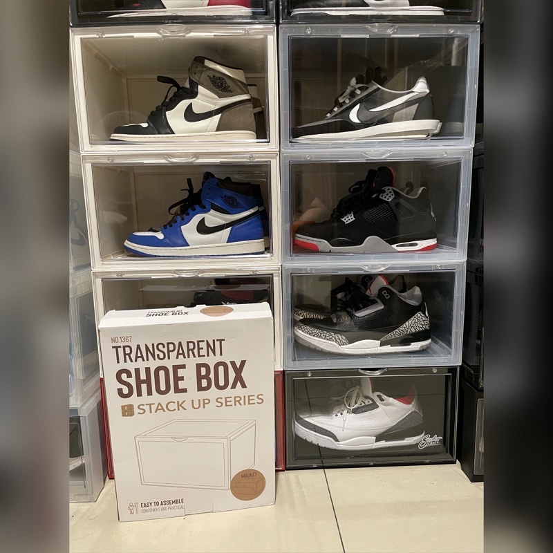 高品質的鞋盒（黑色，白色，透明）HYPE  MAGNETIC SNEAKER BOXES