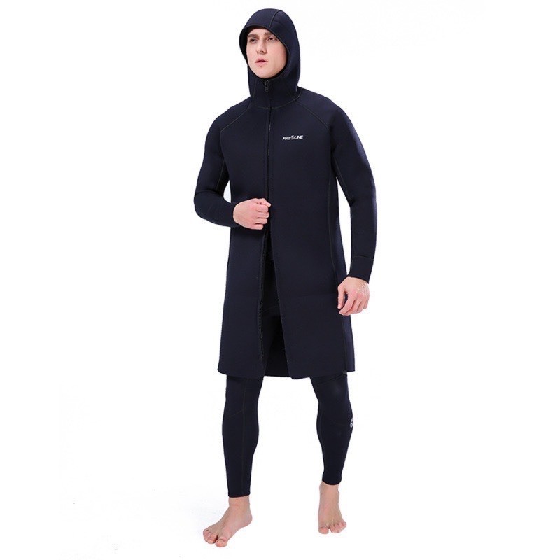 新款3mm連帽潛水風衣 防曬保暖潛浮潛水外套防紫外線潛水服防寒衣