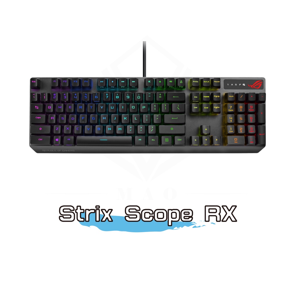 華碩 ASUS ROG Strix Scope RX 電競鍵盤/紅軸/青軸/RGB/機械式鍵盤/光軸/有線/鍵盤