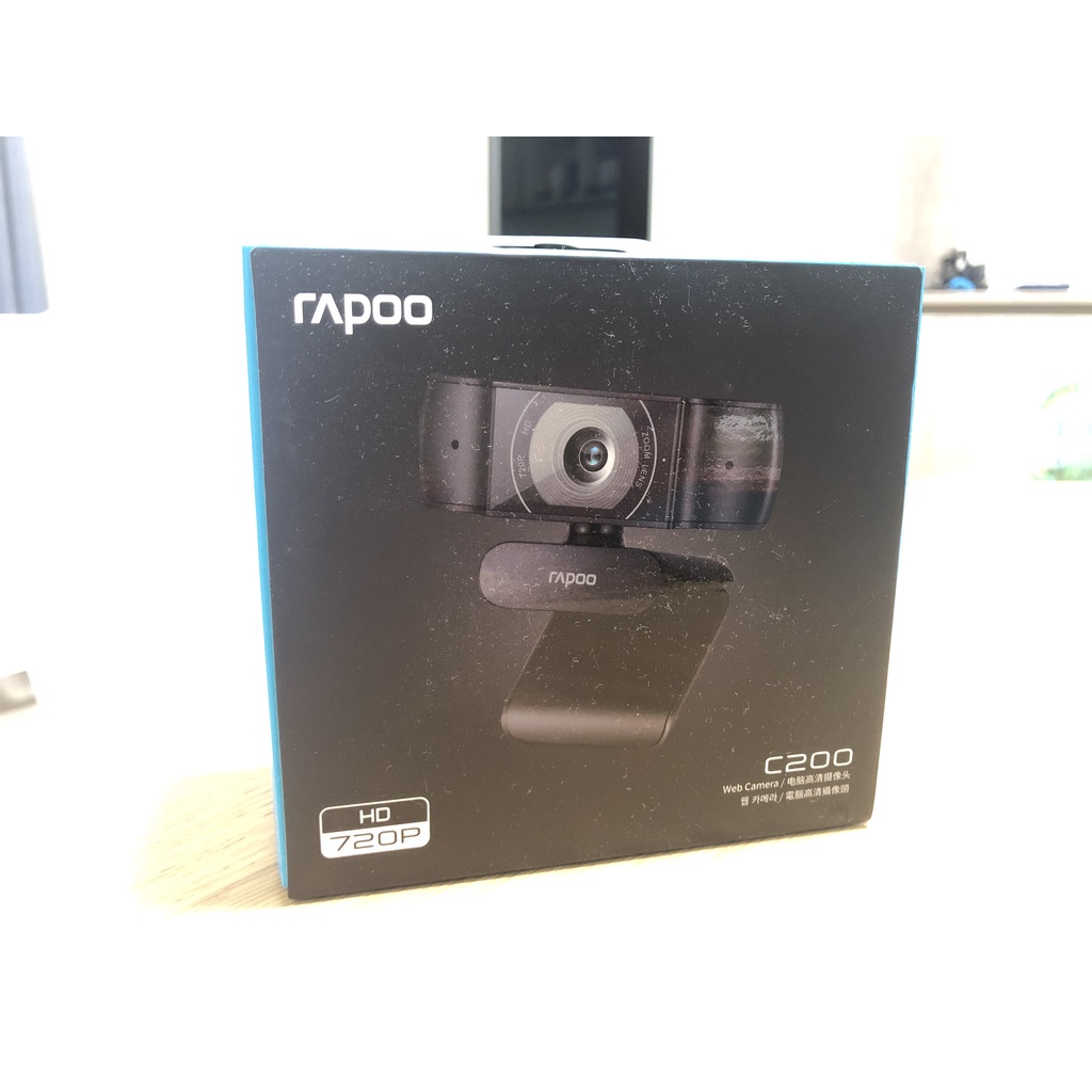 電腦配備- 全新 RAPOO 雷柏 C200 網路視訊攝影機 720P 超廣角降噪 (2021年12月購入)
