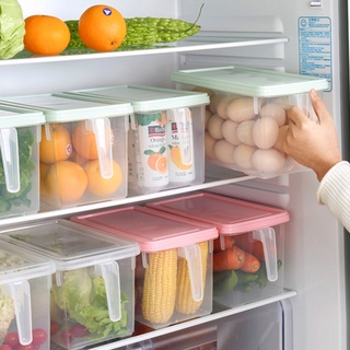 帶蓋冰箱食品收納盒 帶把手冰箱保鮮盒 塑料食品收納盒 冷凍食品收納盒 密封食品保鮮盒 冰箱雞蛋收納盒