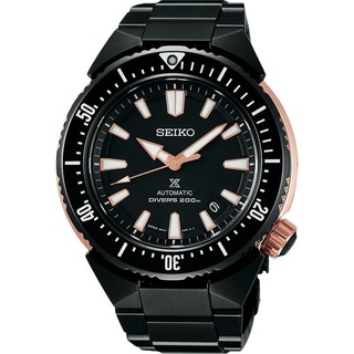 SEIKO 精工 Prospex 200米潛水機械錶-黑鋼x玫瑰金(6R15-​03F0SD)(SBDC041J)45