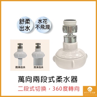 【現貨】二段式沖洗器 萬向 起泡器 起波器 花灑頭 水花器 水槽 面盆龍頭 內外牙通用 兩段式 節水 強力水柱 雨淋
